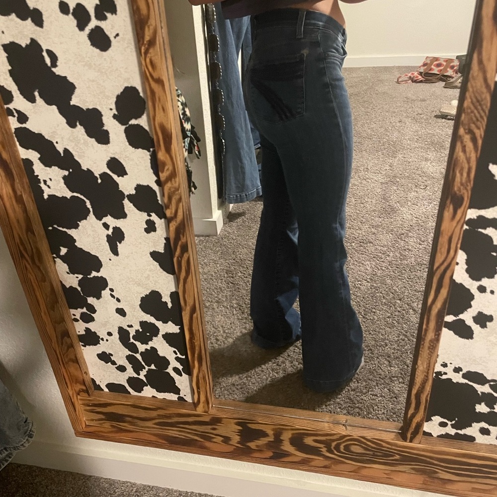 7 For All Mankind Dark Blue Flare Jeans